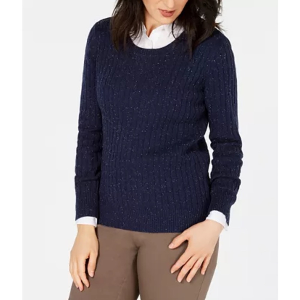 Karen Scott Cable Knit Sweater